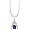 TOMEI Sapphire Pendant, White Gold 750/18K