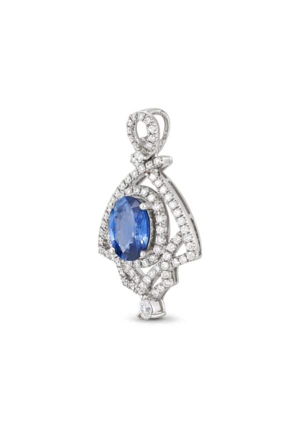 TOMEI Sapphire Pendant, White Gold 750/18K