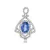 TOMEI Sapphire Pendant, White Gold 750/18K