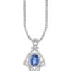 TOMEI Sapphire Pendant, White Gold 750/18K