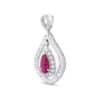 TOMEI Ruby Pendant, White Gold 750/18K
