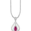 TOMEI Ruby Pendant, White Gold 750/18K