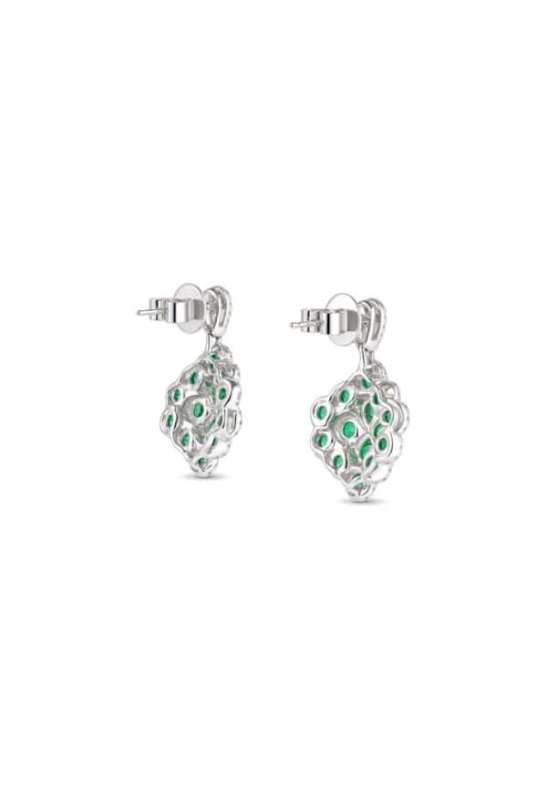 TOMEI Emerald Earrings, White Gold 750/18K