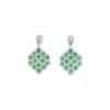 TOMEI Emerald Earrings, White Gold 750/18K