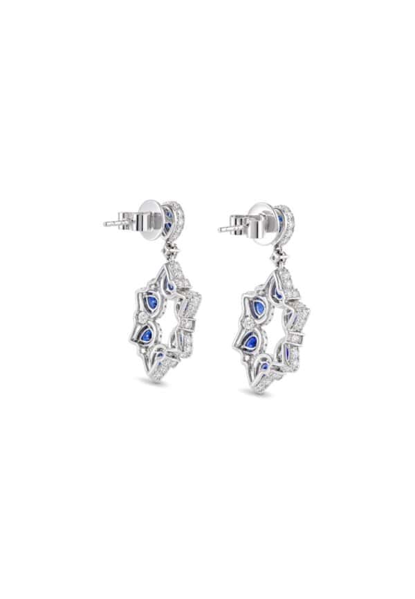TOMEI Sapphire Earrings, White Gold 750/18K