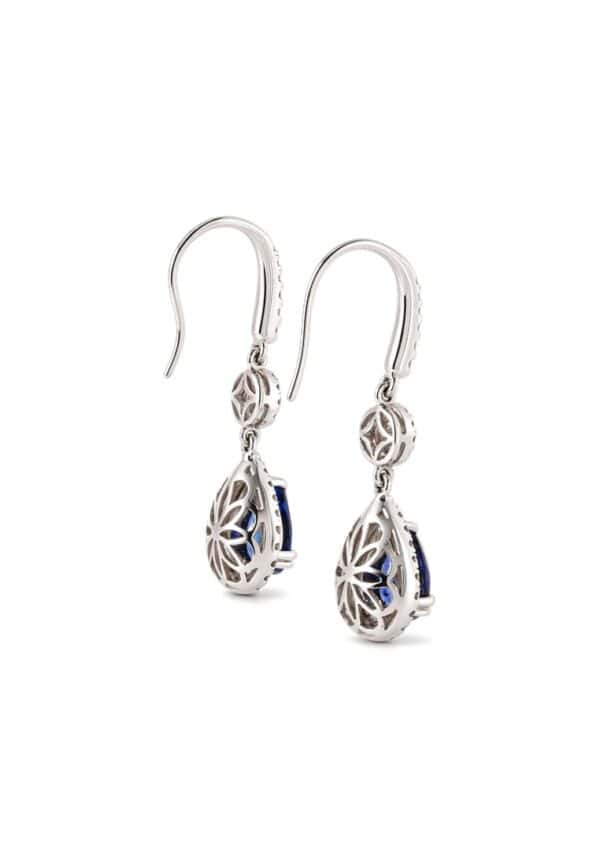 TOMEI Sapphire Earrings, White Gold 750/18K