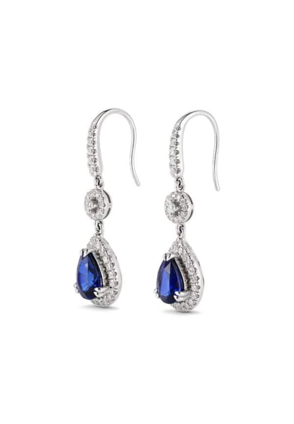 TOMEI Sapphire Earrings, White Gold 750/18K
