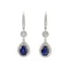 TOMEI Sapphire Earrings, White Gold 750/18K