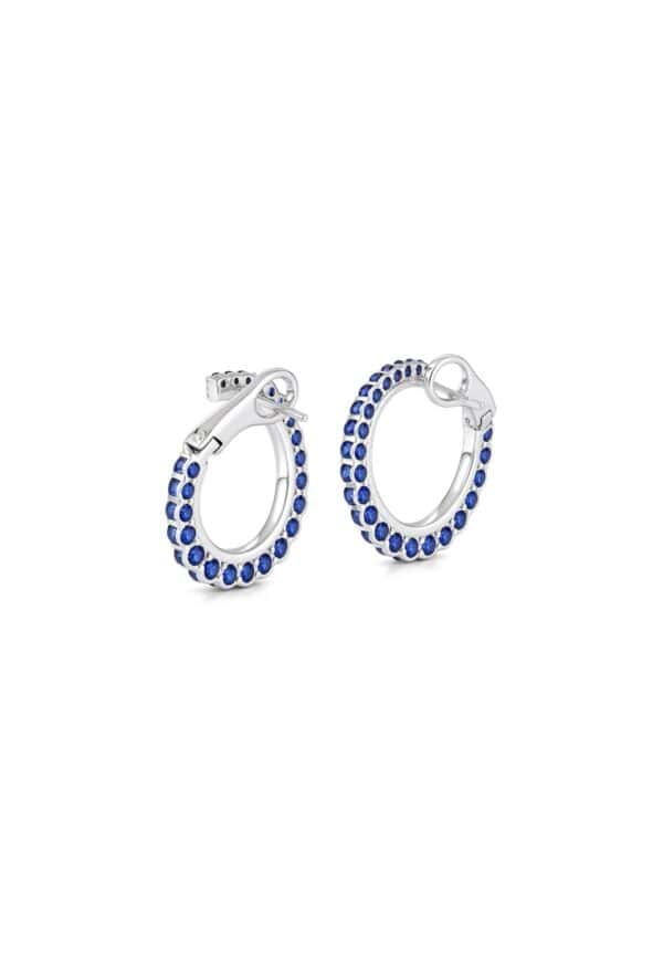 TOMEI Sapphire Earrings, White Gold 750/18K