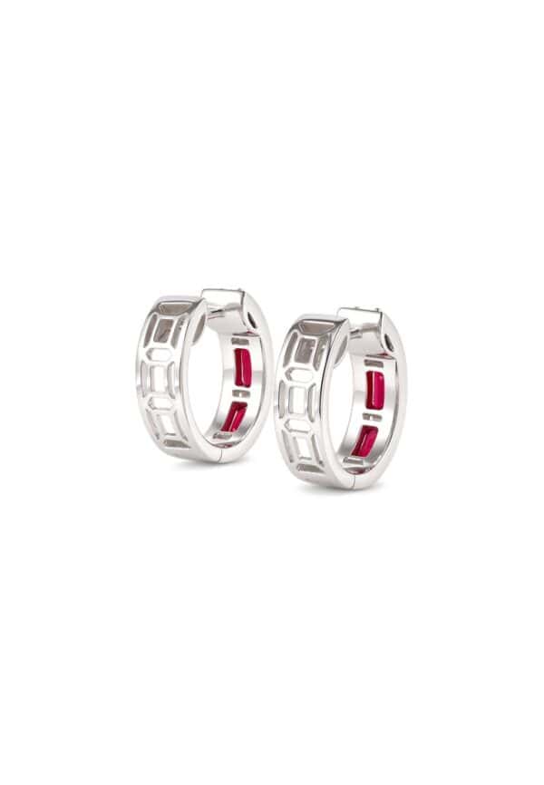TOMEI Ruby Earrings, White Gold 750/18K