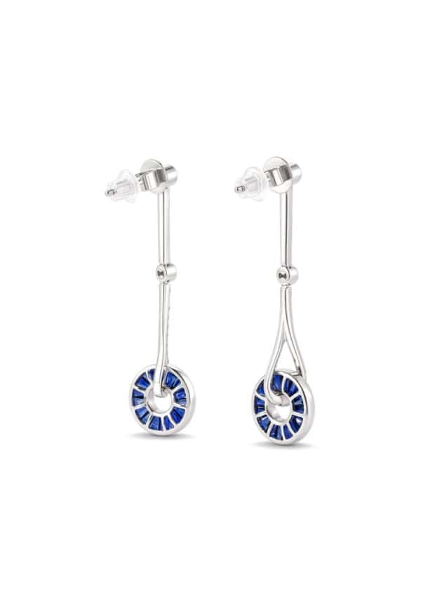 TOMEI Sapphire Earrings, White Gold 750/18K