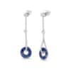 TOMEI Sapphire Earrings, White Gold 750/18K