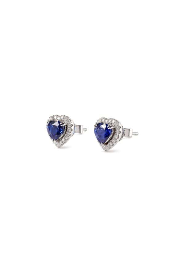 TOMEI Sapphire Earrings, White Gold 750/18K