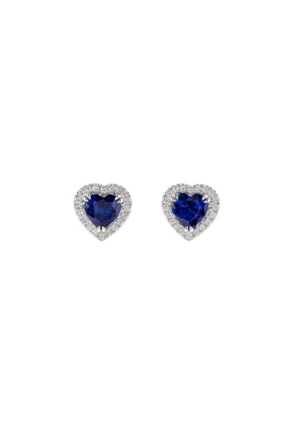 TOMEI Sapphire Earrings, White Gold 750/18K