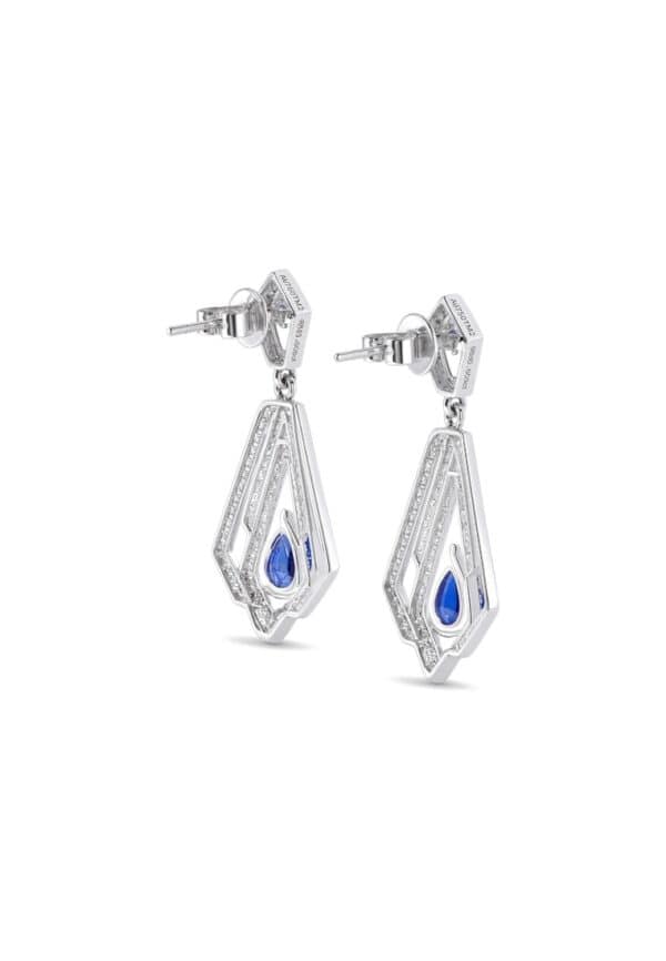 TOMEI Sapphire Earrings, White Gold 750/18K