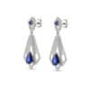 TOMEI Sapphire Earrings, White Gold 750/18K