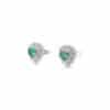 TOMEI Emerald Earrings, White Gold 750/18K