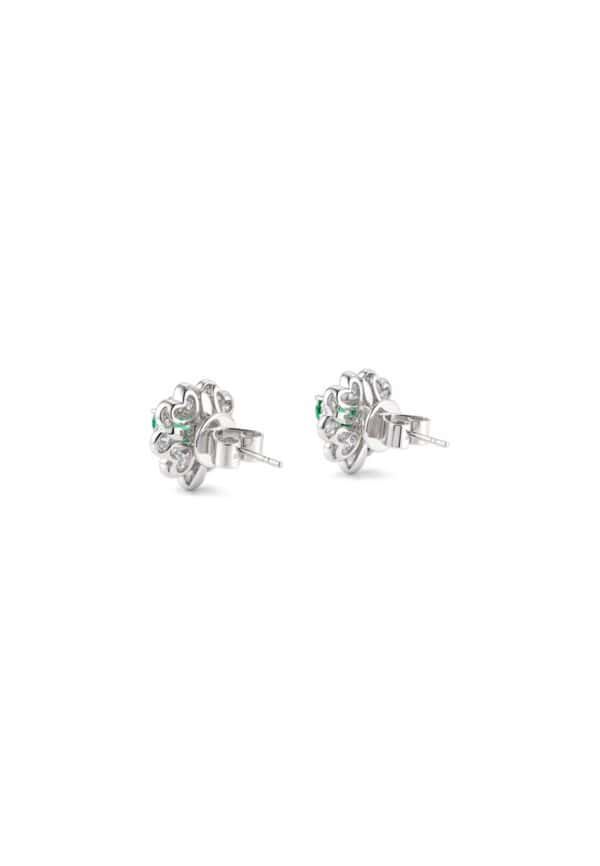 TOMEI Emerald Earrings, White Gold 750/18K