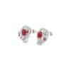 TOMEI Ruby Earrings, White Gold 750/18K
