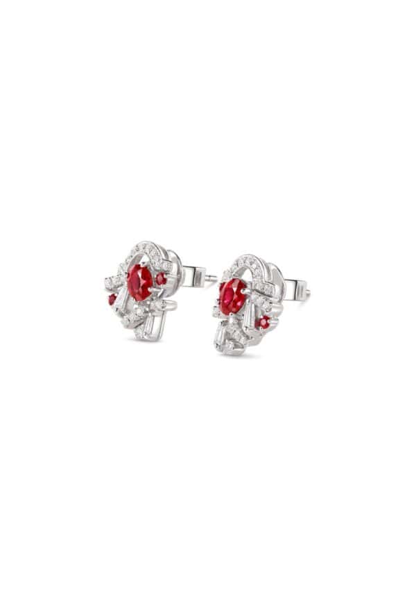 TOMEI Ruby Earrings, White Gold 750/18K