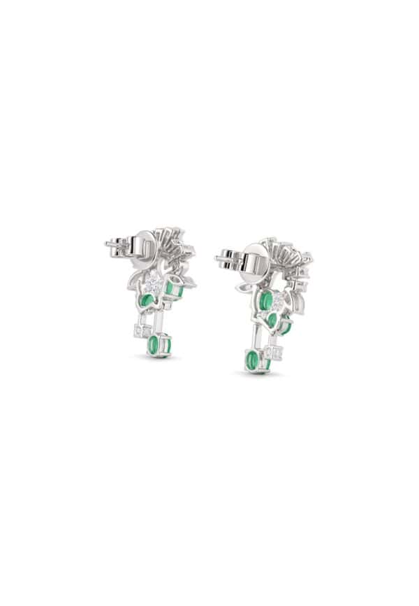 TOMEI Emerald Earrings, White Gold 750/18K