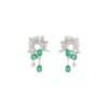 TOMEI Emerald Earrings, White Gold 750/18K