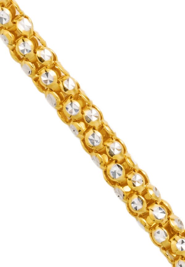 TOMEI Dual-Tone Bracelet, Yellow Gold 916/22K