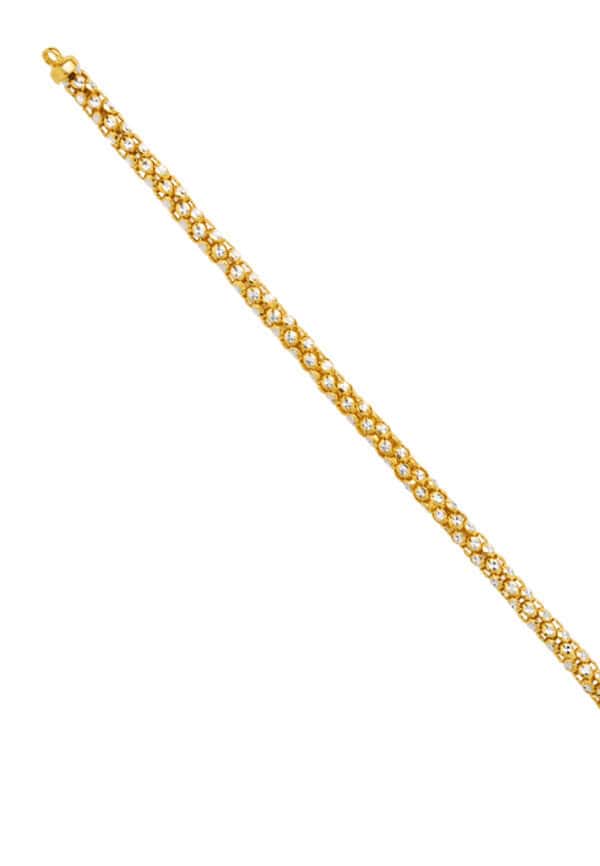 TOMEI Dual-Tone Bracelet, Yellow Gold 916/22K