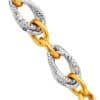 TOMEI Dual-Tone Bracelet, Yellow Gold 916/22K