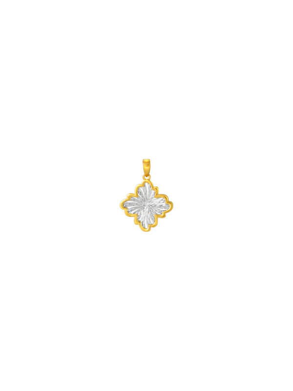 TOMEI Dual-Tone Pendant, Yellow Gold 916/22K