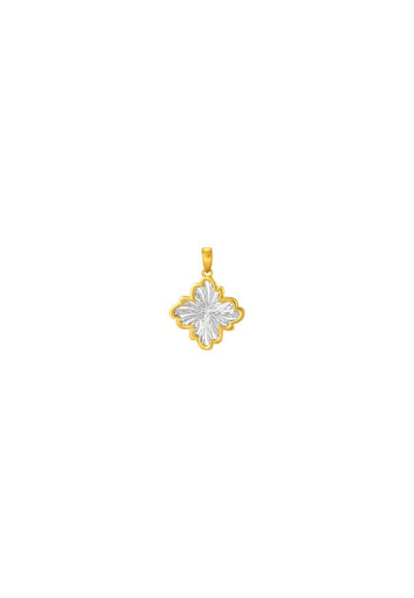 TOMEI Dual-Tone Pendant, Yellow Gold 916/22K