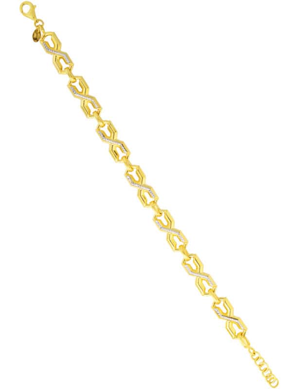 TOMEI Dual-Tone Bracelet, Yellow Gold 916/22K