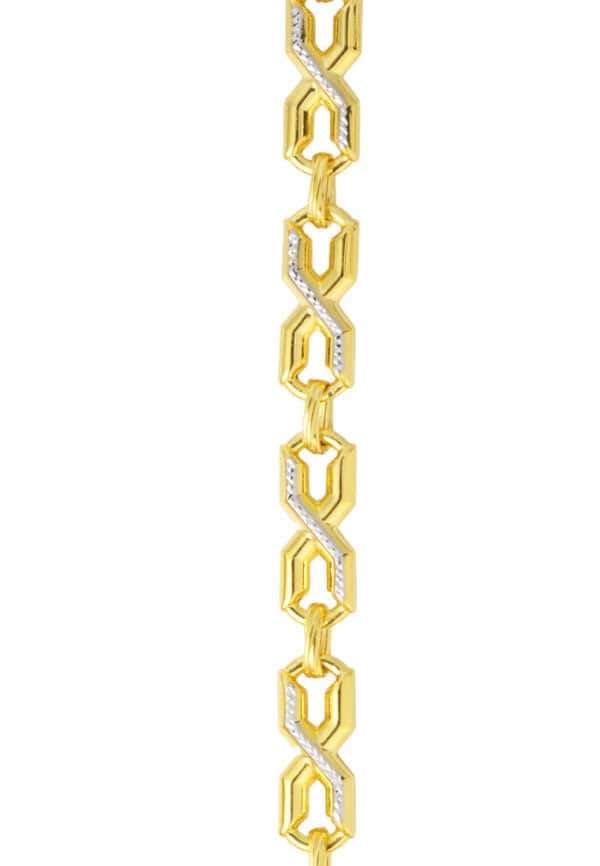 TOMEI Dual-Tone Bracelet, Yellow Gold 916/22K
