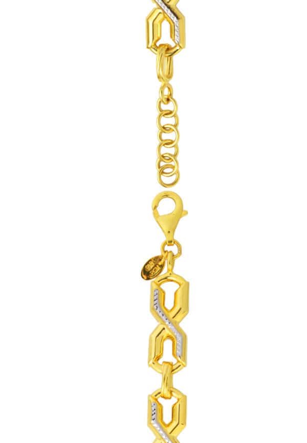 TOMEI Dual-Tone Bracelet, Yellow Gold 916/22K