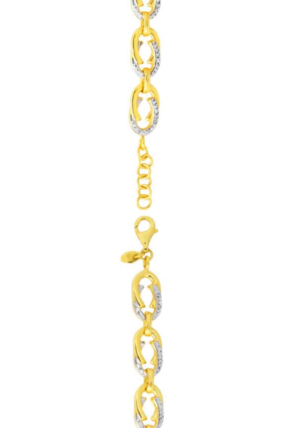 TOMEI Dual-Tone Bracelet, Yellow Gold 916/22K