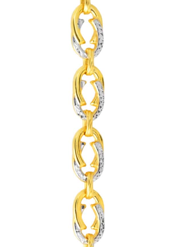 TOMEI Dual-Tone Bracelet, Yellow Gold 916/22K