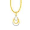 TOMEI Dual-Tone Pendant, Yellow Gold 916/22K
