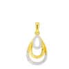 TOMEI Dual-Tone Pendant, Yellow Gold 916/22K