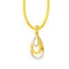 TOMEI Dual-Tone Pendant, Yellow Gold 916/22K