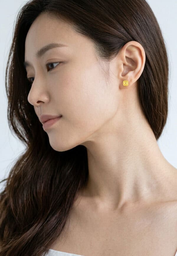 TOMEI Earrings, Yellow Gold 916/22K