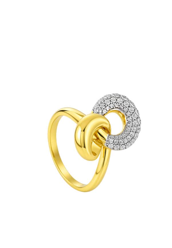 TOMEI Diamond Cut Collection Ring, Yellow Gold 916/22K