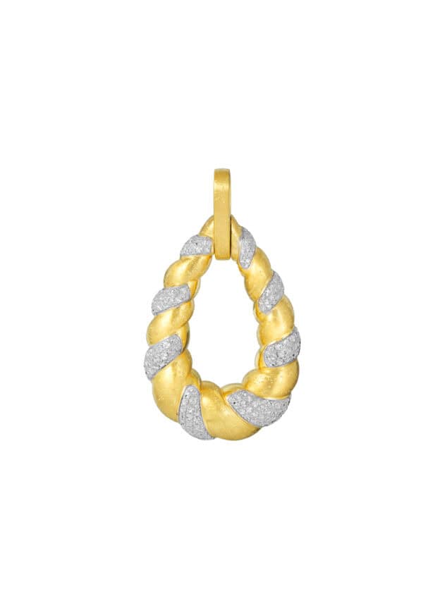 TOMEI Diamond Cut Collection Pendant, Yellow Gold 916/22K