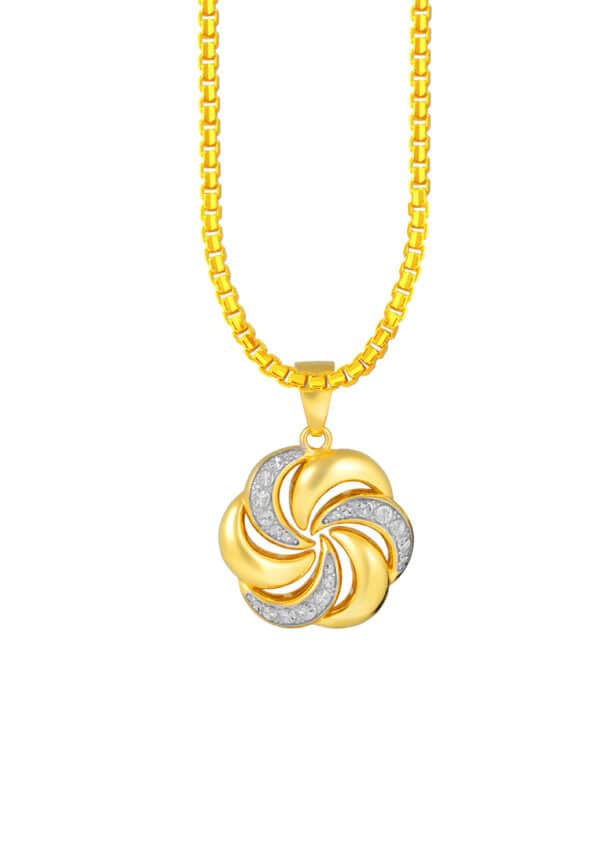 TOMEI Diamond Cut Collection Pendant, Yellow Gold 916/22K