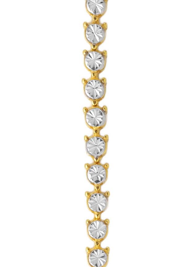 TOMEI Diamond Cut Collection Bracelet, Yellow Gold 916/22K