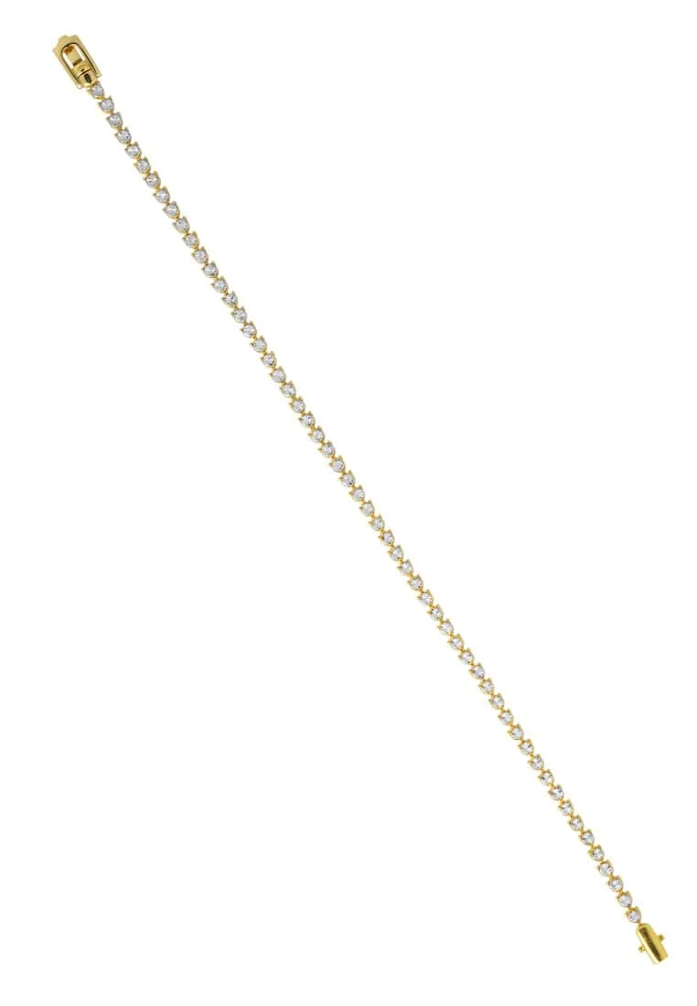 TOMEI Diamond Cut Collection Bracelet, Yellow Gold 916/22K