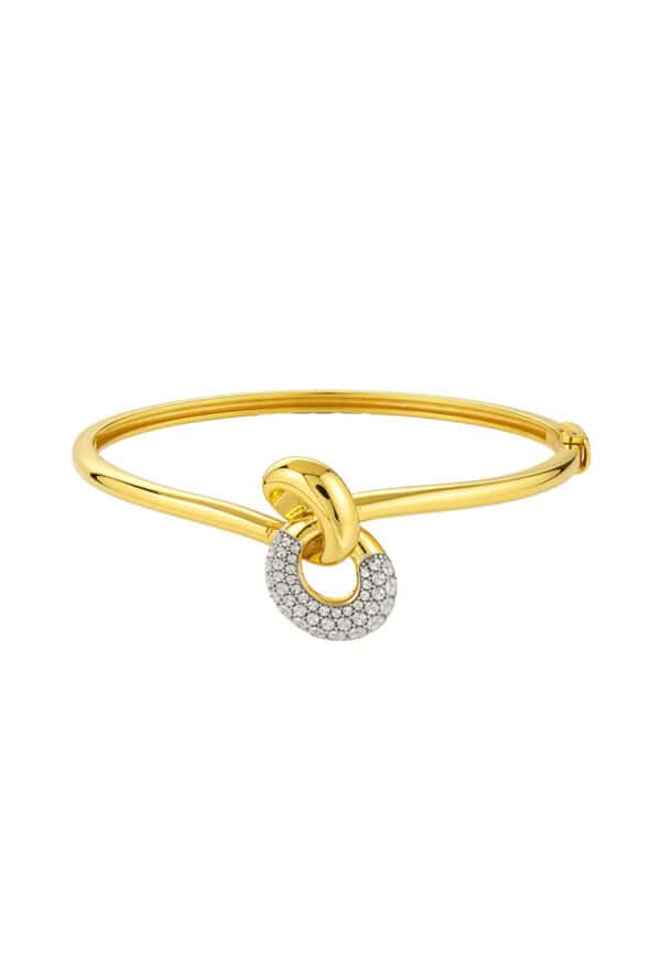 TOMEI Diamond Cut Collection Bangle, Yellow Gold 916/22K