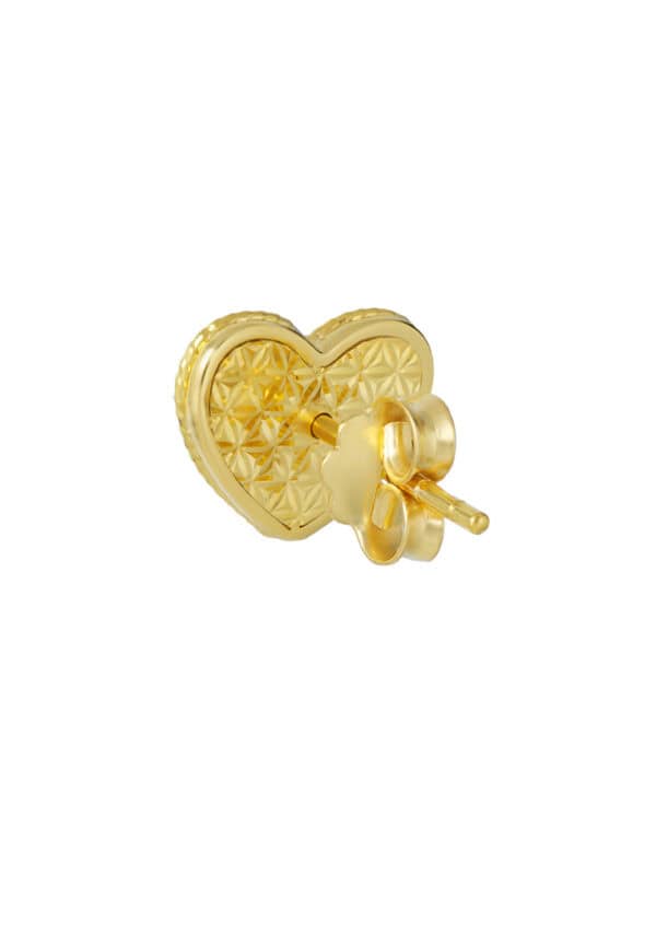 TOMEI Heart Earrings, Yellow Gold 916/22K
