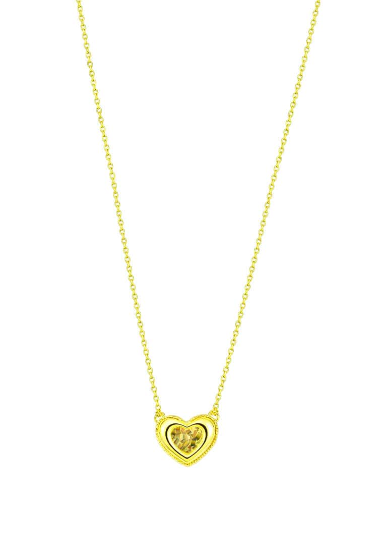 TOMEI Heart Necklace, Yellow Gold 916/22K