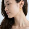 TOMEI Wealthy Flower Earrings, Yellow Gold 916/22K