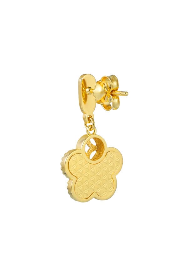 TOMEI Wealthy Flower Earrings, Yellow Gold 916/22K